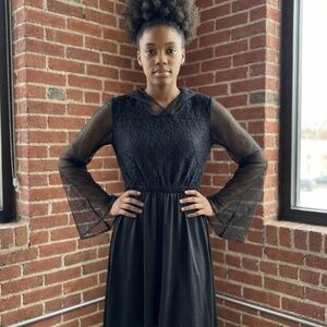 Wednesday Goth Girl Mesh Dress